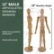 U.S. Art Supply 12" Wooden Male Manikin Posable Figure for Drawing - Articulated Mannequin with Base and Flexible Body for Drawing The Human Figure